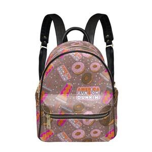 NEW AIER WHOLESALE girls dunkin junkie mini backpack in pink/ brown